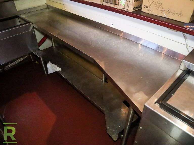 Hand Sink With Ice Bin And Metal Counter, 72" x 81" - Roller Auctions