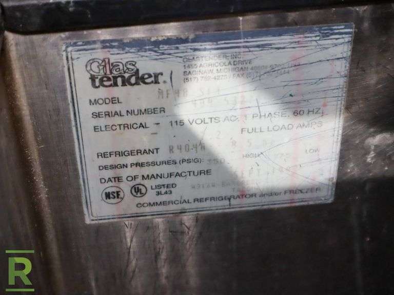Glastender MF485F1 Bottle Chiller On Casters (Not Cooling) - Roller Auctions