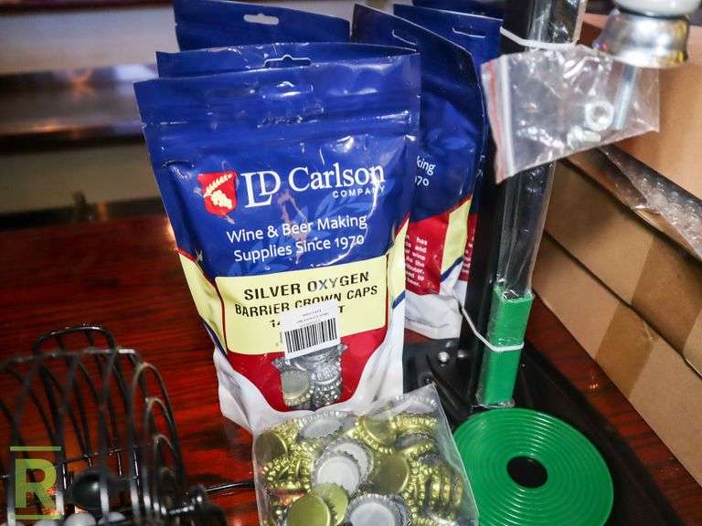 (3) Manual Bottle Cappers With Caps - Roller Auctions