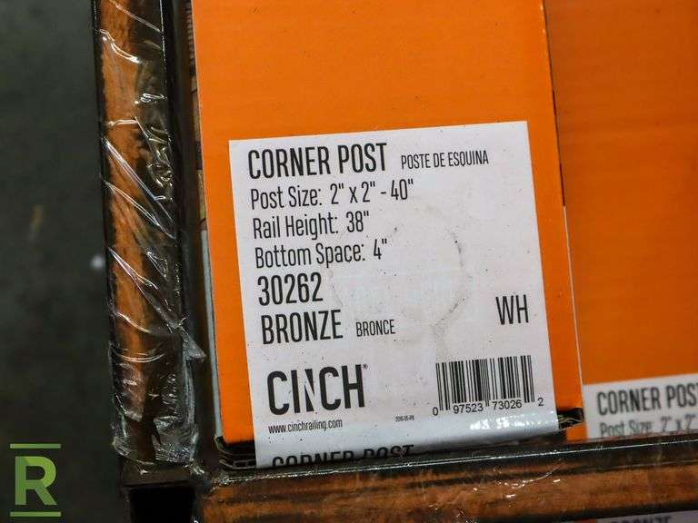 Pallet of New Cinch 30262 Corner Posts, Bronze - Roller Auctions