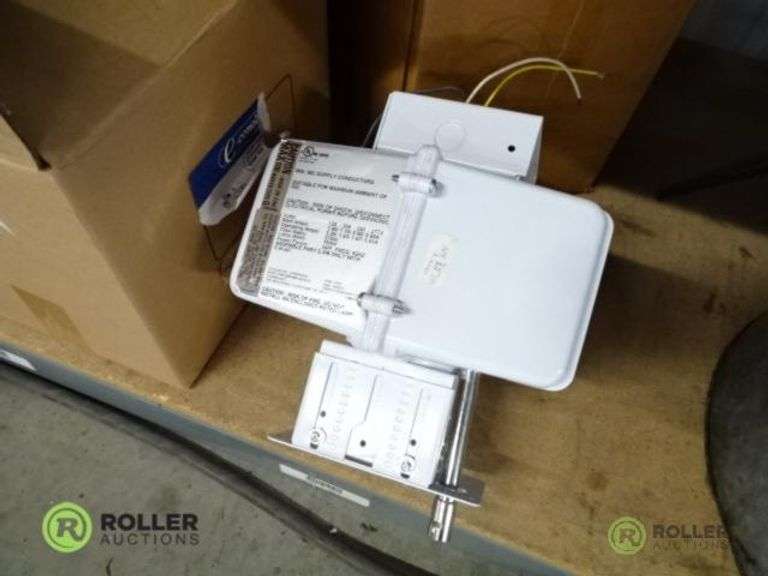 (2) Warehouse Lights Ballasts, (2) Warehouse Light Covers and Luma Metal Halide Bulb Roller