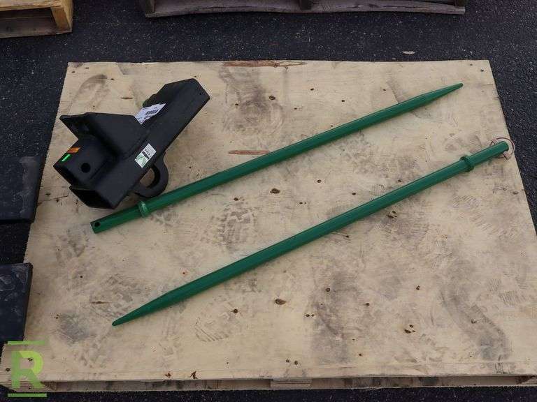 New FEMA Hitch Mount Fork Attachment and (2) Hay Spears - Roller Auctions