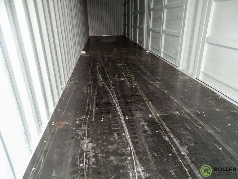 New 40' Steel Storage Container, High Cube, (4) Side Door - Roller Auctions