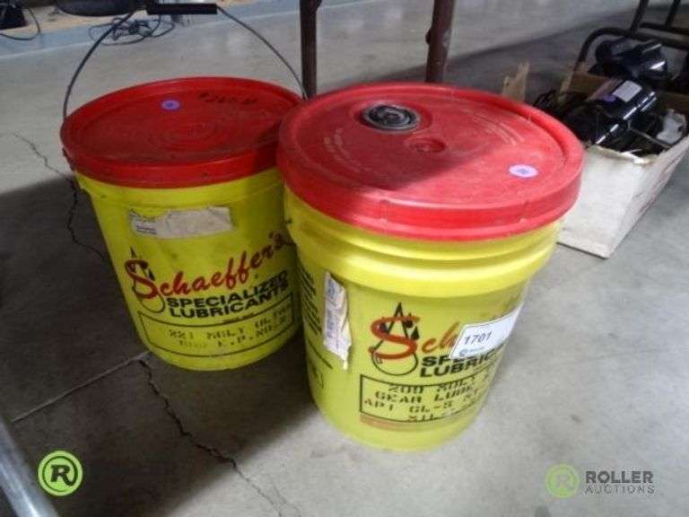 (2) 5Gallon Buckets of Schaeffer's Specialized Lubricants, (1) 209