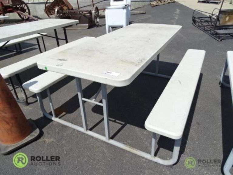 Lifetime 6ft Plastic Picnic Table Roller Auctions