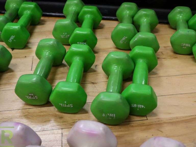 (29) SPRI Dumbbell Sets, 2lbs, 3lbs, 4lbs and 5lbs - Roller Auctions