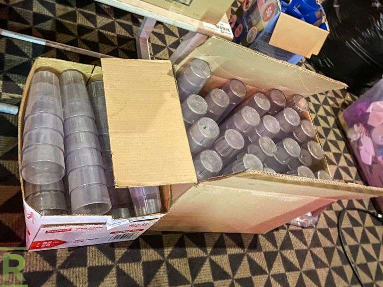 (2) Boxes of Plastic Water Cups - Roller Auctions