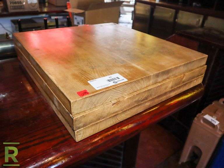 (3) 2' x 2' Butcher Blocks - Roller Auctions