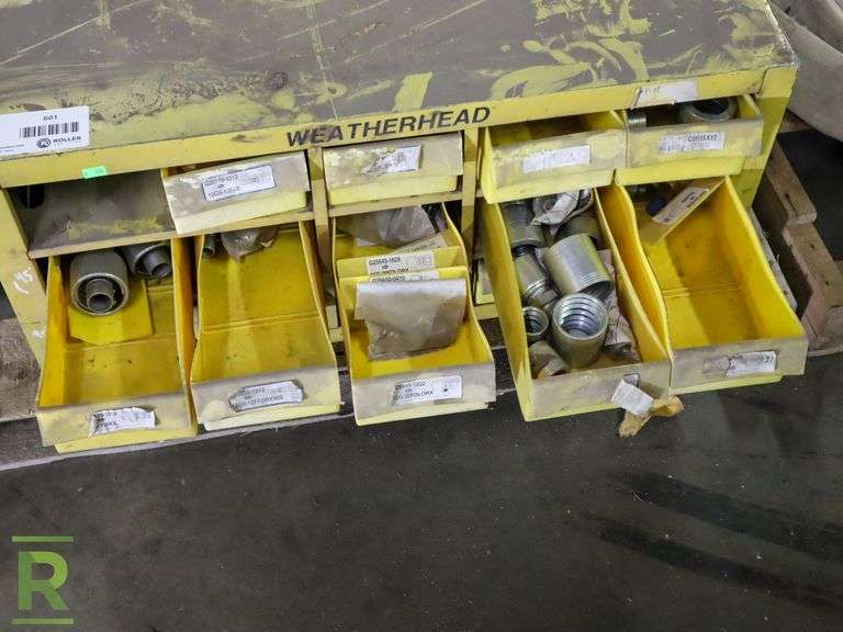 (3) Weatherhead Hardware Bins - Roller Auctions