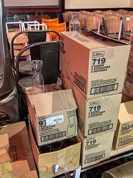 (5) Boxes of Libbey Decanter Glasses - Roller Auctions