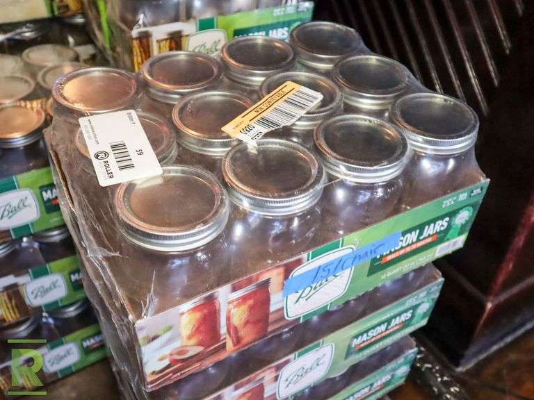 (14) Trays Of Ball Mason Jars, 32OZ - Roller Auctions
