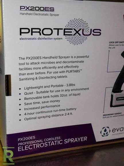 (2) New Protexus PX200ES Electrostatic Sprayers - Roller Auctions