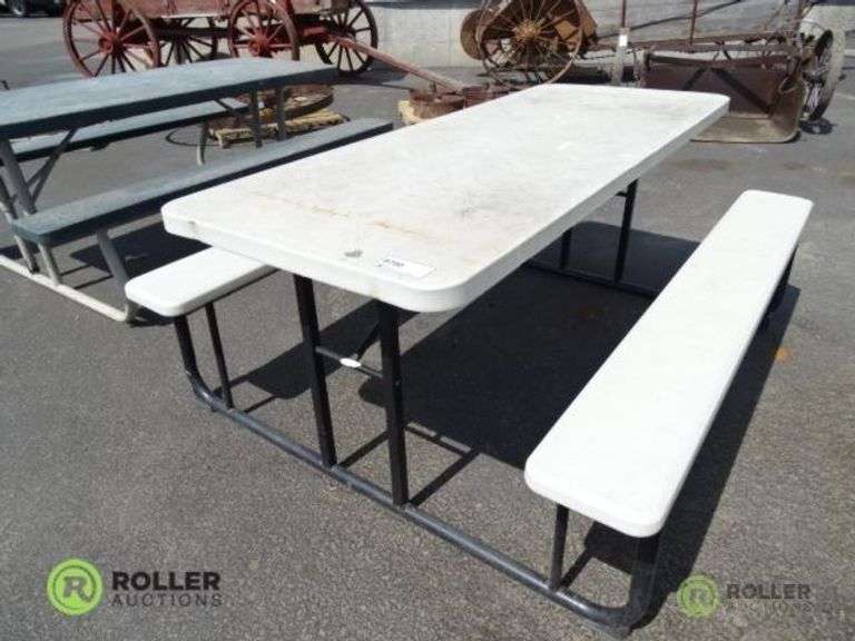 Lifetime 6ft Plastic Picnic Table Roller Auctions