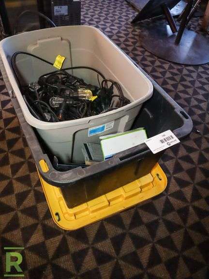 Edison Light String And (2) Totes - Roller Auctions