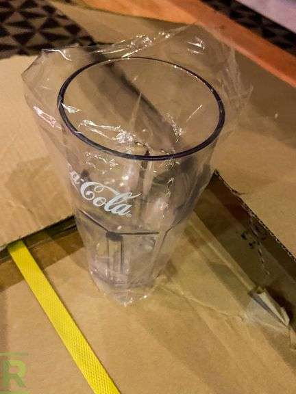 Box of Branded Coca Cola Cups - Roller Auctions