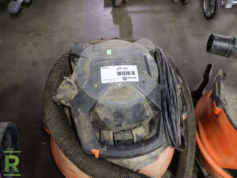 (2) Ridgid Wet/Dry Vacuums - Roller Auctions
