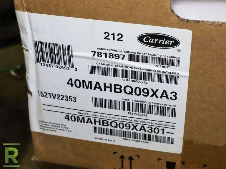 (3) Carrier Wall Unit 40MAHBQ09XA3 32" Mini Split Indoor Unit, No