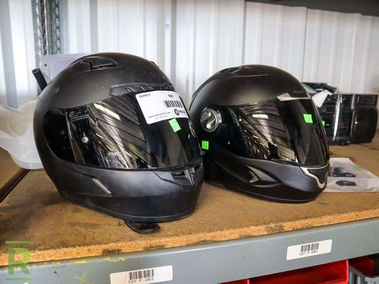 (2) Motorcycles Helmets, Size XL - Roller Auctions