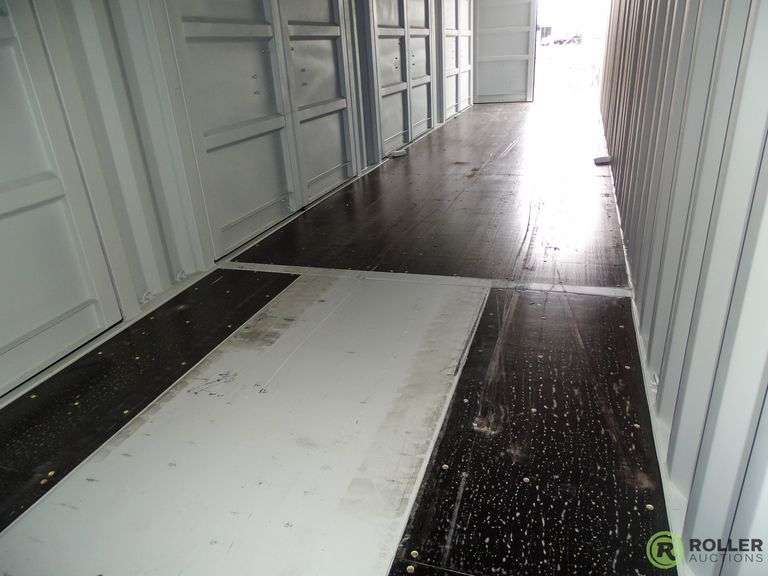 New 40' Steel Storage Container, High Cube, (4) Side Door - Roller Auctions