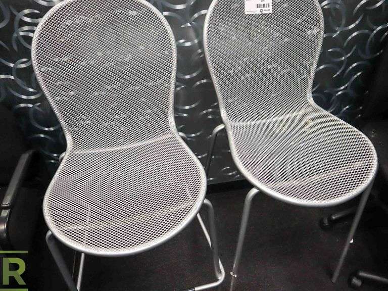 (2) Metal Bar Height Chairs - Roller Auctions