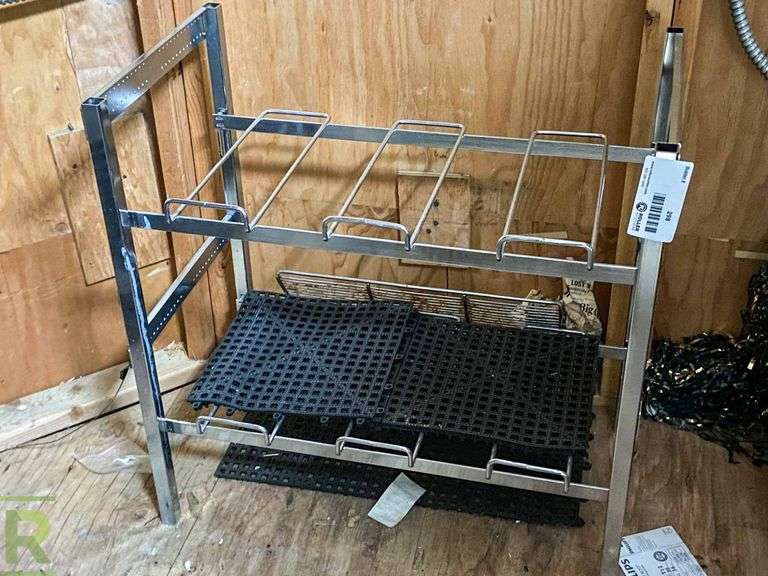 Wire Rack, Syrup Rack and Chain-Link Fence With (2) Entry Doors - Roller Auctions