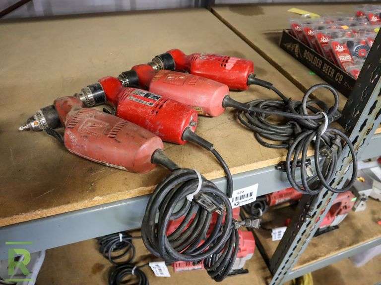 (4) Milwaukee Reversing Drills - Roller Auctions