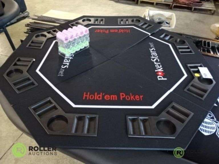 48in octagon poker table topper with chip set roller auctions
