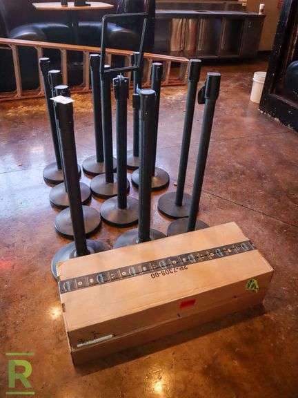 (12) Stanchions With (2) in Boxes - Roller Auctions