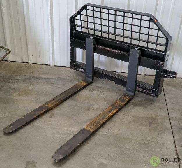 New JBX 4000 48" Skid Steer Fork Attachment to Fit Skid Steer (Please Check All Fluids, Fittings, Hardware and Connections Prior To Use) - Roller Auctions