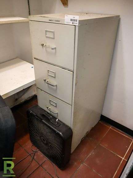 4-Drawer File Cabinet and Box Fan - Roller Auctions