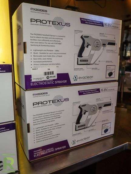 (2) New Protexus PX200ES Electrostatic Sprayers - Roller Auctions