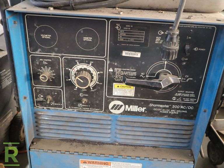Miller Shopmaster 300 AC/DC Arc Welding Power Source With HF251D1 Arc Starter Roller Auctions
