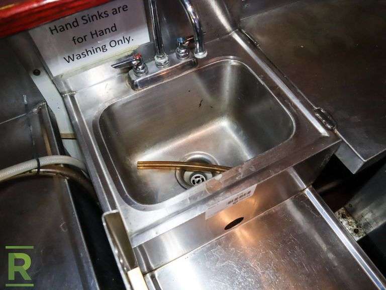 Hand Sink With Ice Bin And Metal Counter, 72" x 81" - Roller Auctions