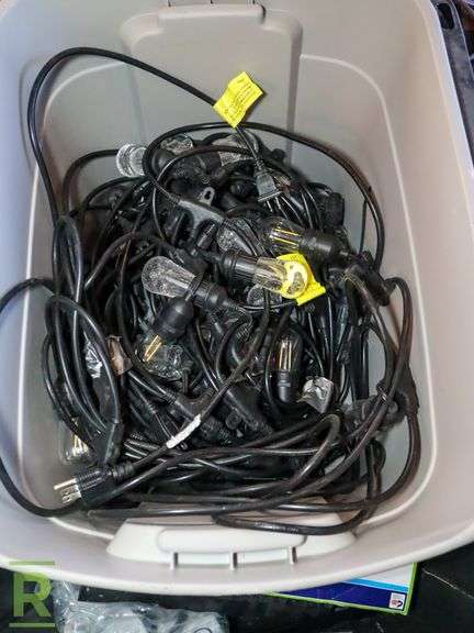 Edison Light String And (2) Totes - Roller Auctions
