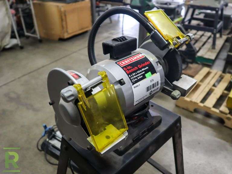 Craftsman 6" Bench Grinder With Stand Roller Auctions