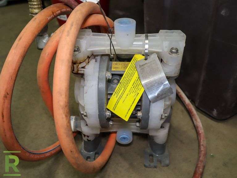 IWAKI TC-X152PS-PP-NPT Diaphragm Pump With Tote Of Tape & Diesel 911 - Roller Auctions