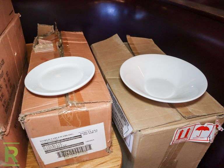 (7) Boxes Of Assorted Dishes - Roller Auctions