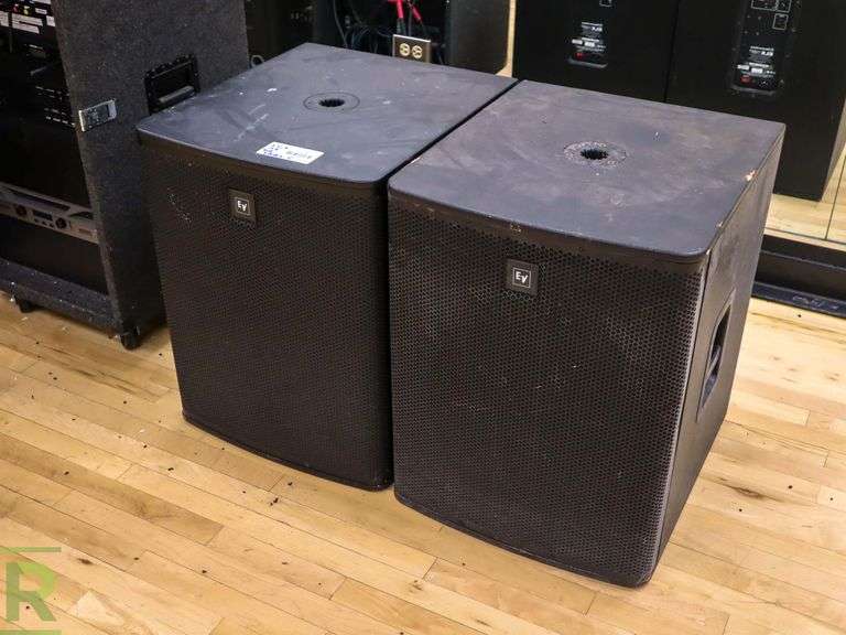 (4) EV Studio Speakers and (2) Subwoofers - Roller Auctions