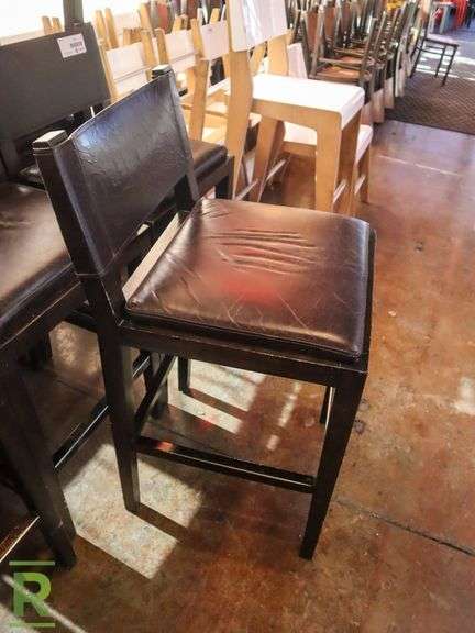 (20) Wood Cushioned Bar Height Chairs - Roller Auctions