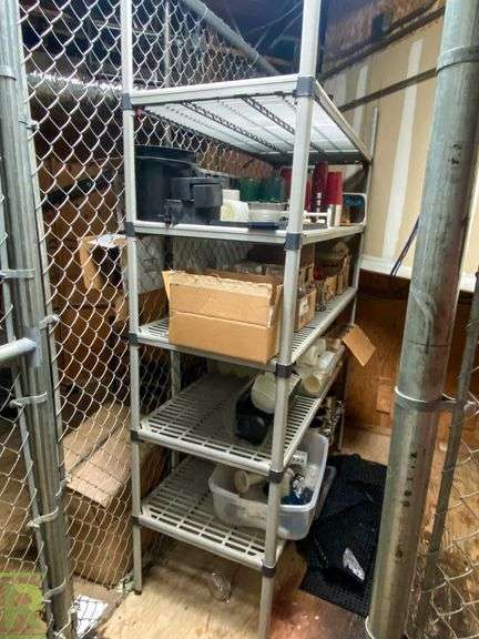 Wire Rack, Syrup Rack and Chain-Link Fence With (2) Entry Doors - Roller Auctions