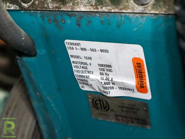 Tennant 1240 Floor Maintainer - Roller Auctions