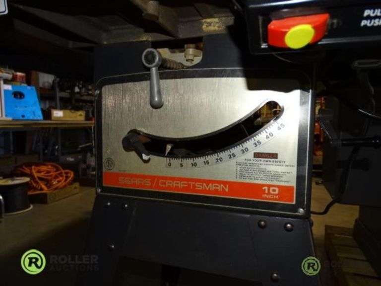 Craftsman 10in Table Saw With Fence Guard Roller Auctions