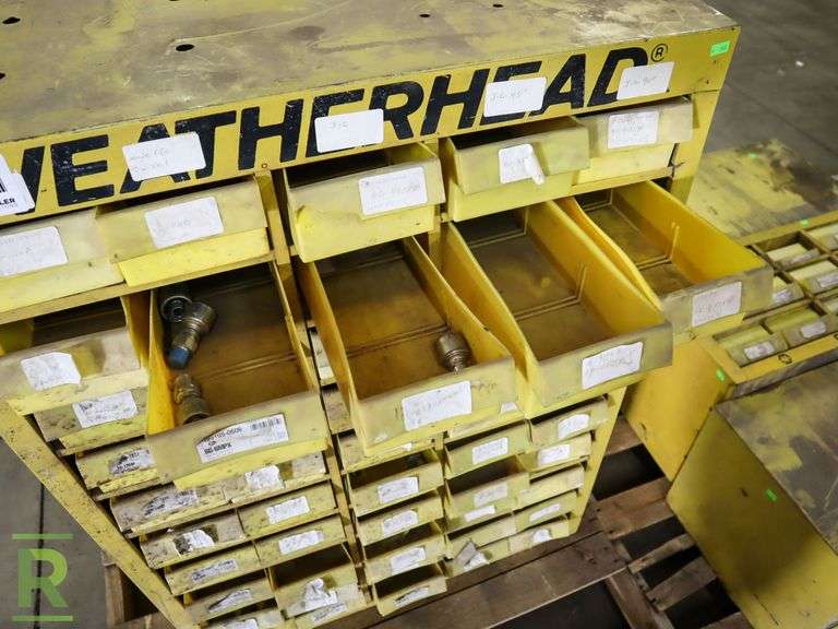 (2) 50-Drawer Hardware Sorters With Hydraulic Hose Fittings - Roller Auctions