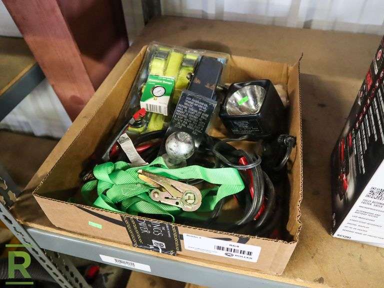 Tow Hitch, Ratchet Strap, Jumper Cables, Portable Hand Light, Miscellaneous - Roller Auctions