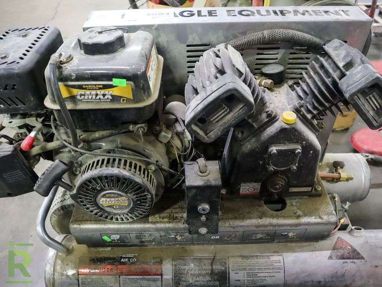 Eagle Equipment Twin Tube Air Compressor, 8 Gallon, Gas - Roller Auctions