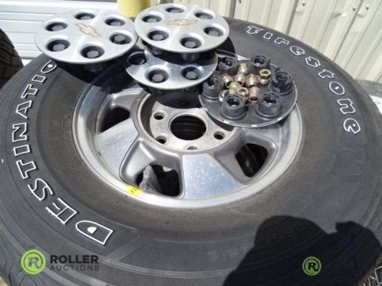 (4) Firestone Destination LE P265/75R15 Tires With 6-Lug Chevy Rims ...