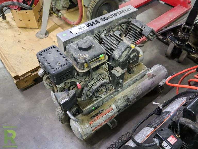 Eagle Equipment Twin Tube Air Compressor, 8 Gallon, Gas - Roller Auctions