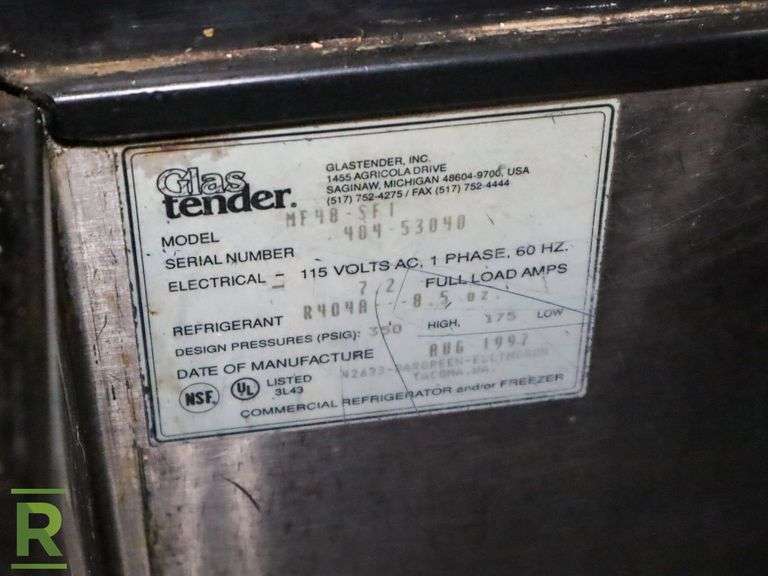 Glastender MF485F1 Bottle Chiller On Casters (Not Cooling) - Roller Auctions