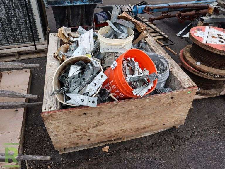 Crate Of Fastening Brackets, Braces & Hardware - Roller Auctions