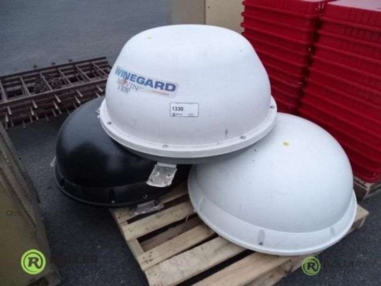 (3) Winegard Movin View RV Satellite Dishes Roller Auctions